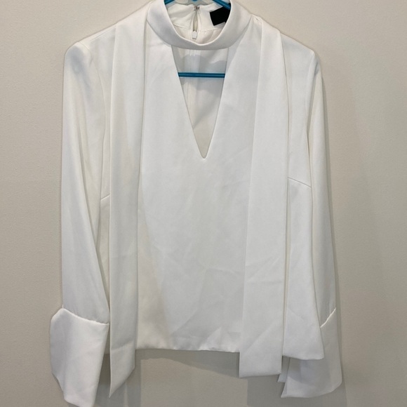 Intermix Rinnah Tie Detail Choker Neck Blouse - Picture 4 of 9